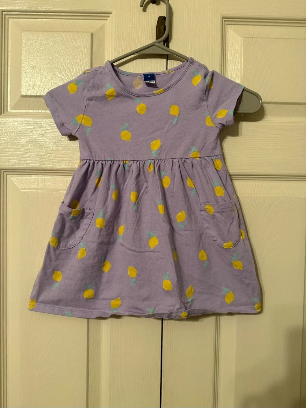Old Navy Lavender Dress with Yellow Lemon Print